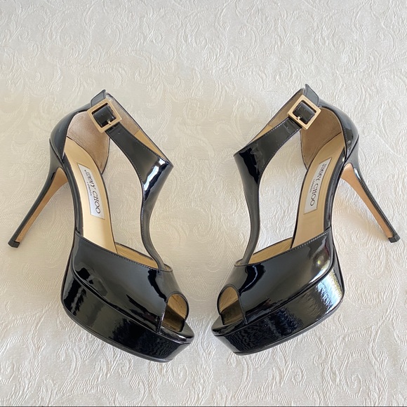 Jimmy Choo Tribe Patent leather T Strap Sandal - Picture 6 of 13